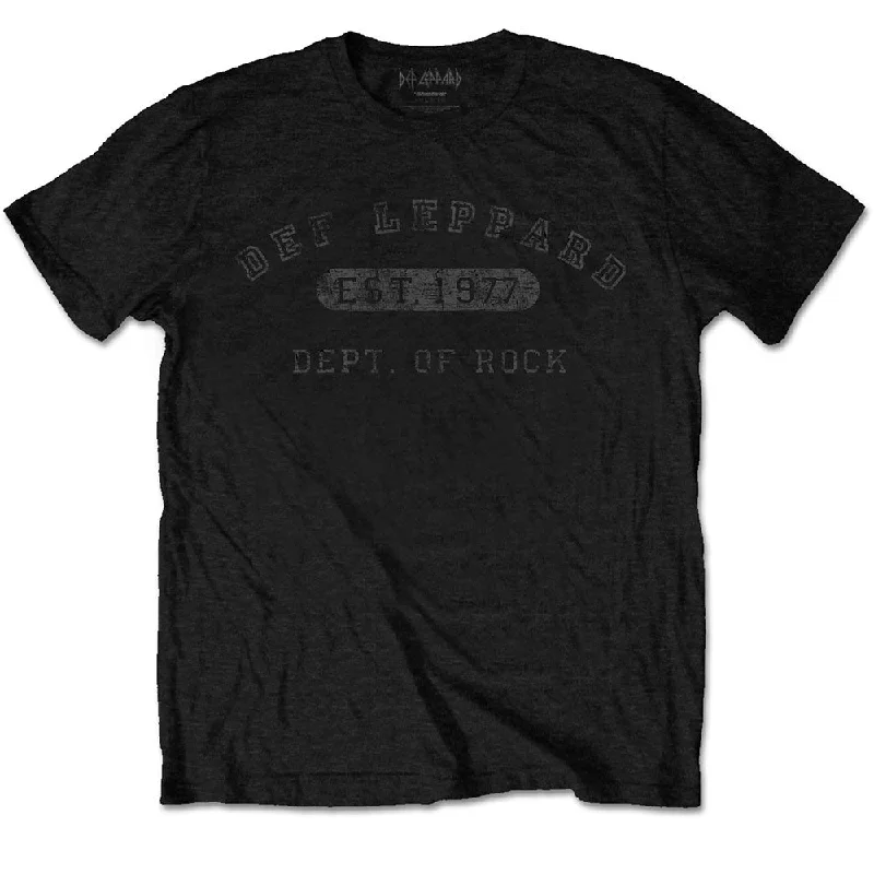 Def Leppard | Official Band T-Shirt | Collegiate Logo Mesh Blend Leather Blend Suede Blend Def Leppard | Official Band T-Shirt | Collegiate Logo Mesh Blend Leather Blend Suede Blend