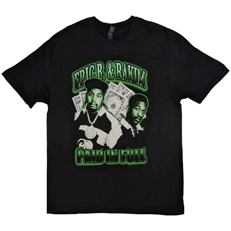 Eric B. & Rakim | Official Band T-Shirt | Paid In Full Notch Collar Peter Pan Collar Cowl Neck