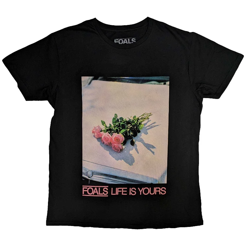 Foals Unisex | Official Band T-Shirt | Life Is Yours Print Jacquard Patchwork