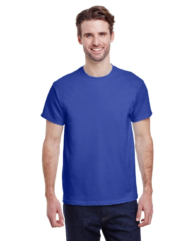 Gildan Heavy Cotton T-Shirt | Neon Blue Elegant Classic Vintage