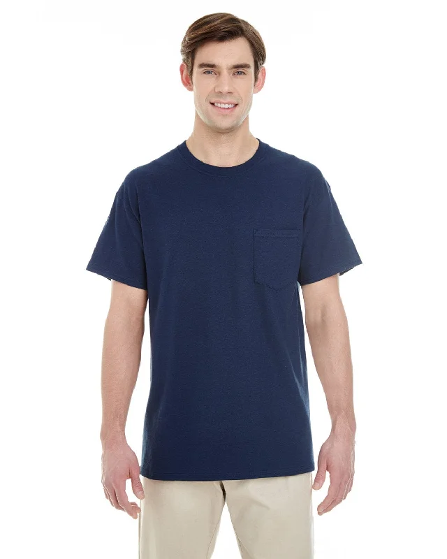 Gildan Pocket T-Shirt | Navy Lace Blend Ribbed Blend Corduroy Blend