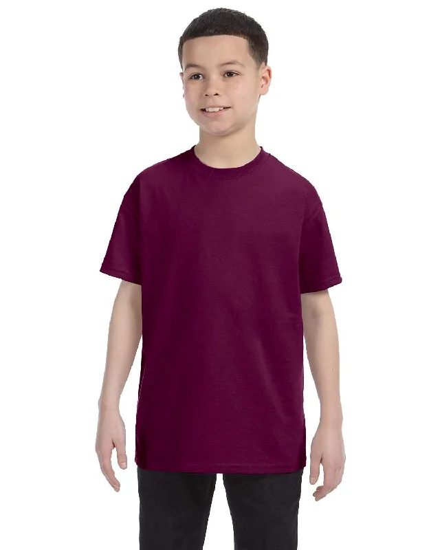 Gildan Youth Lightweight 100% Cotton T-Shirt | Maroon Oversized T-Shirt Spandex breathable