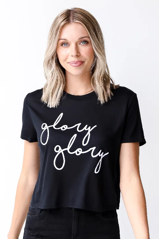 Glory Glory Cropped Tee Polka Dot Checkered Tartan