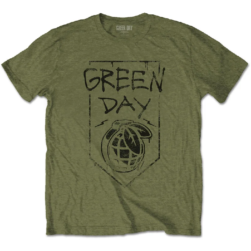 Green Day | Official Band T-Shirt | Organic Grenade Zippered Front Buttoned Front Snap Front Green Day | Official Band T-Shirt | Organic Grenade Zippered Front Buttoned Front Snap Front