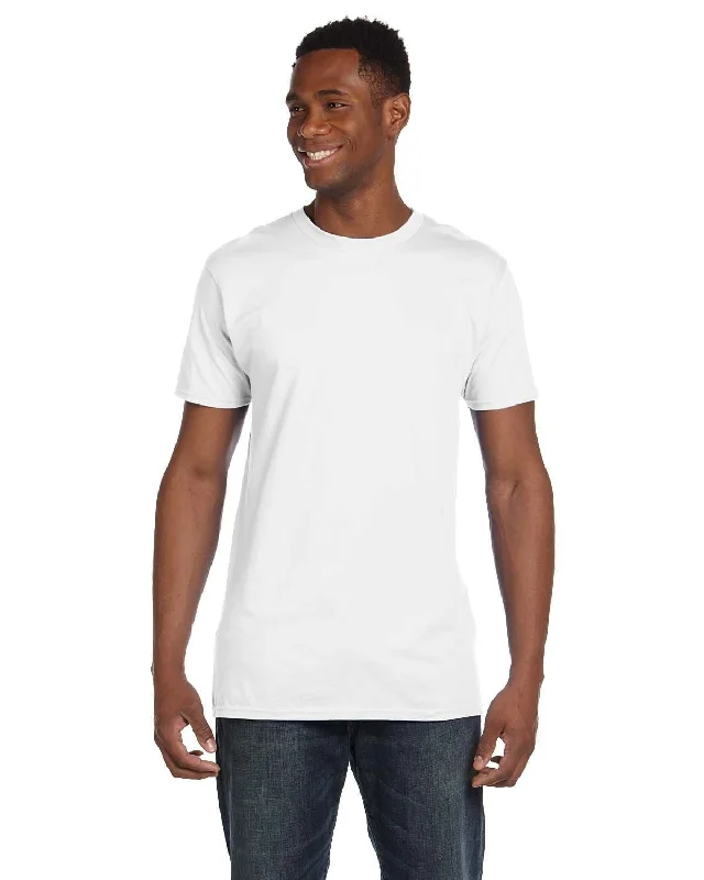 Hanes Combed Cotton T-Shirt | White Chenille Brocade Lace