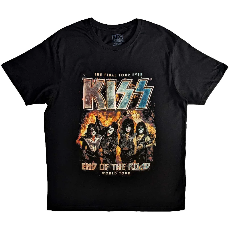 KISS | Official Band T-Shirt | End Of The Road Final Tour Zippered Buttoned Snapped