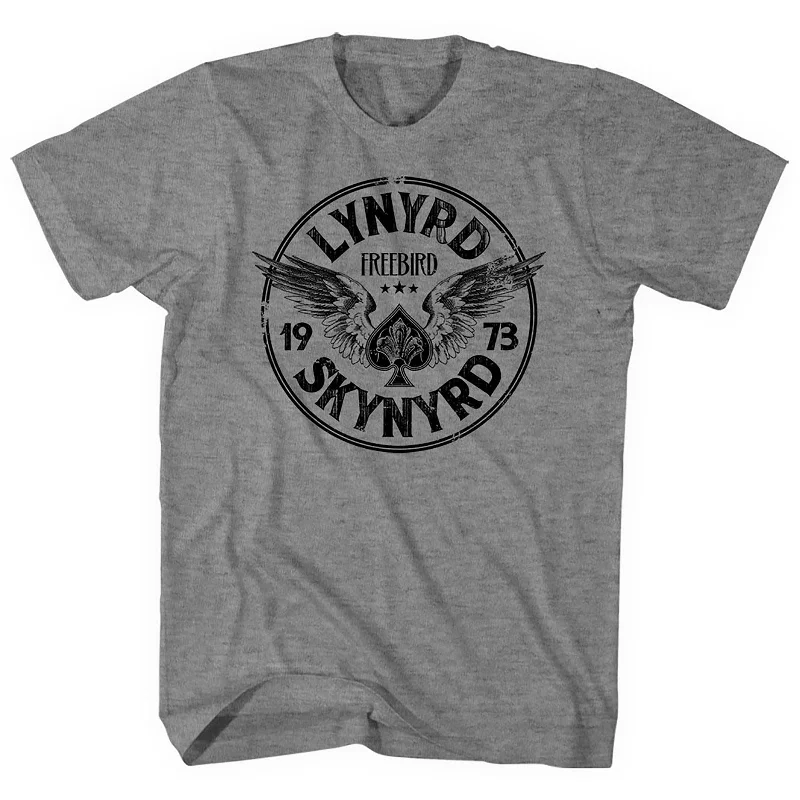 Lynyrd Skynyrd | Official Band T-Shirt | Freebird '73 Wings Grey Welt Pockets Slit Pockets Flap Pockets Lynyrd Skynyrd | Official Band T-Shirt | Freebird '73 Wings Grey Welt Pockets Slit Pockets Flap Pockets