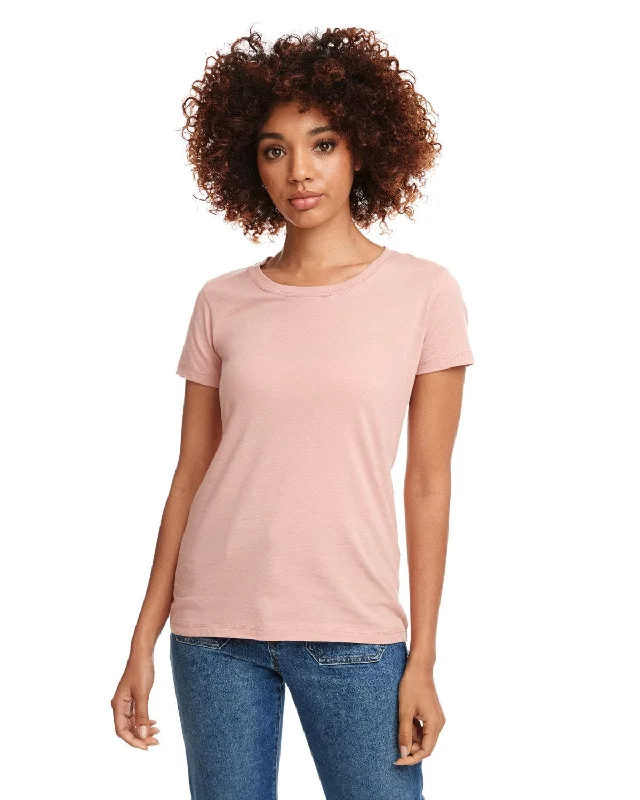 Next Level Ladies Ideal Short Sleeve Crew Tee | Desert Pink Wool Fabric Cashmere Fabric Tweed Fabric