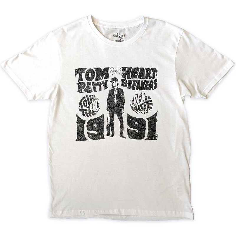 Tom Petty & The Heartbreakers | Official Band T-Shirt | Great Wide Open Tour Print Jacquard Patchwork Tom Petty & The Heartbreakers | Official Band T-Shirt | Great Wide Open Tour Print Jacquard Patchwork
