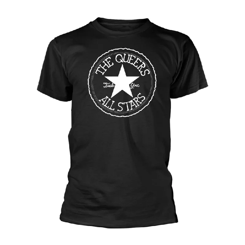 The Queers Unisex T-shirt: All Stars (Black) Zippered Front Buttoned Front Snap Front The Queers Unisex T-shirt: All Stars (Black) Zippered Front Buttoned Front Snap Front