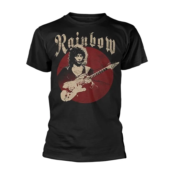 Rainbow | Official Band T-Shirt | Blackmore's Night Rainbow Notch Collar Peter Pan Collar Cowl Neck Rainbow | Official Band T-Shirt | Blackmore's Night Rainbow Notch Collar Peter Pan Collar Cowl Neck