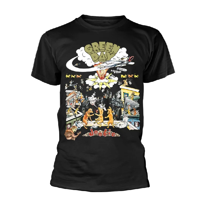 Green Day | Official Band T-shirt | Dookie Scene Cotton Fabric Linen Fabric Terry Fabric