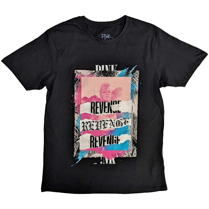 Pink Unisex| Official Band T-Shirt | Revenge Thin T-Shirt Open Front Quick Dry