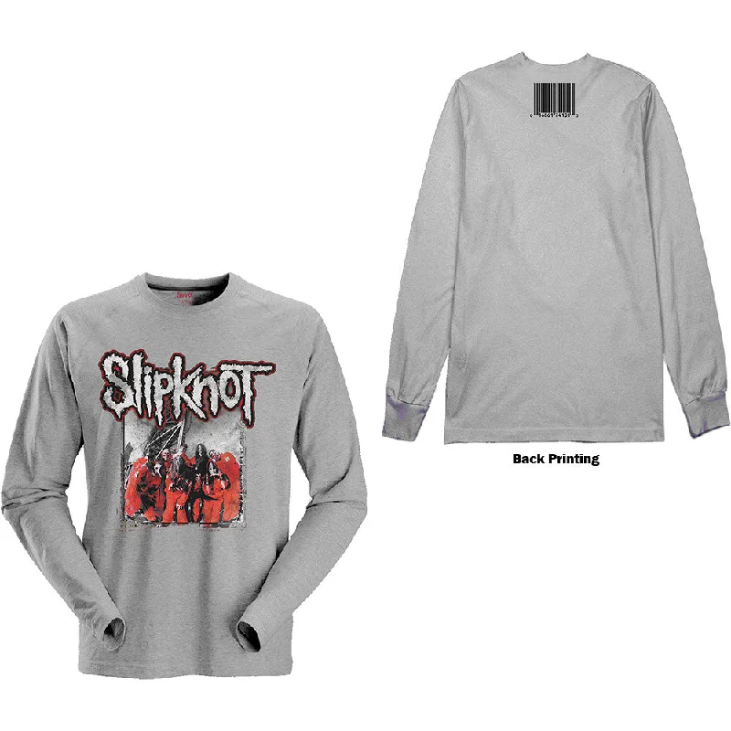 Slipknot Unisex Long Sleeved T-Shirt: Self-Titled (Back Print) Collared Crew Neck Turtle Neck Slipknot Unisex Long Sleeved T-Shirt: Self-Titled (Back Print) Collared Crew Neck Turtle Neck