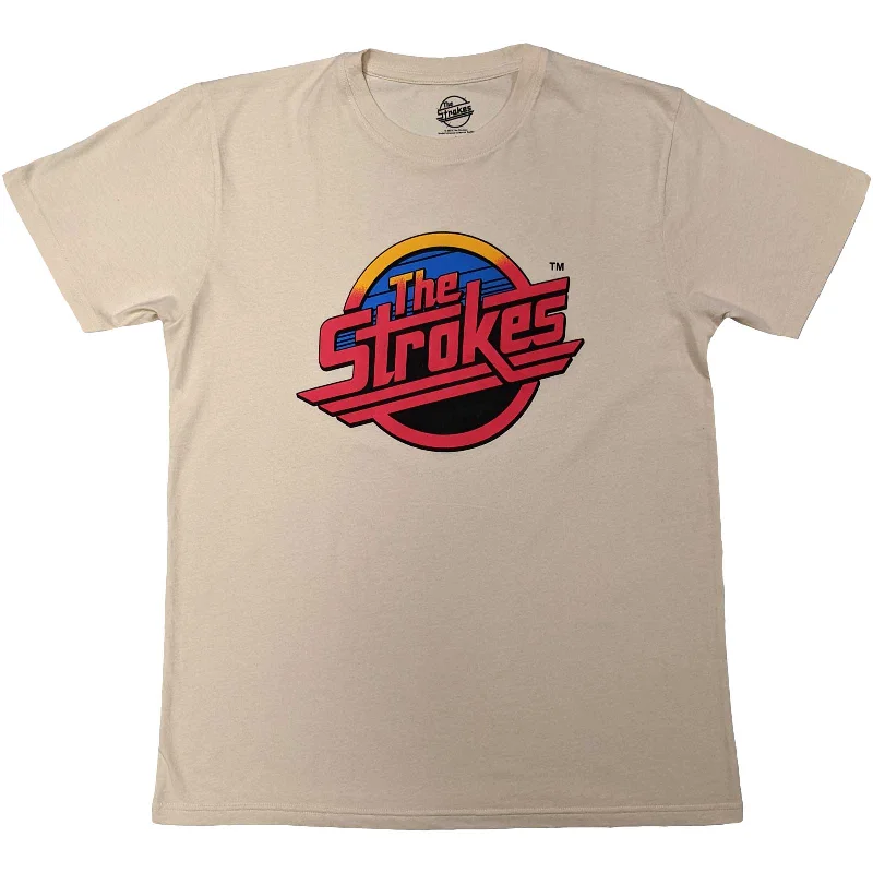 The Strokes | Official Band T-Shirt | Red Logo Print Jacquard Patchwork