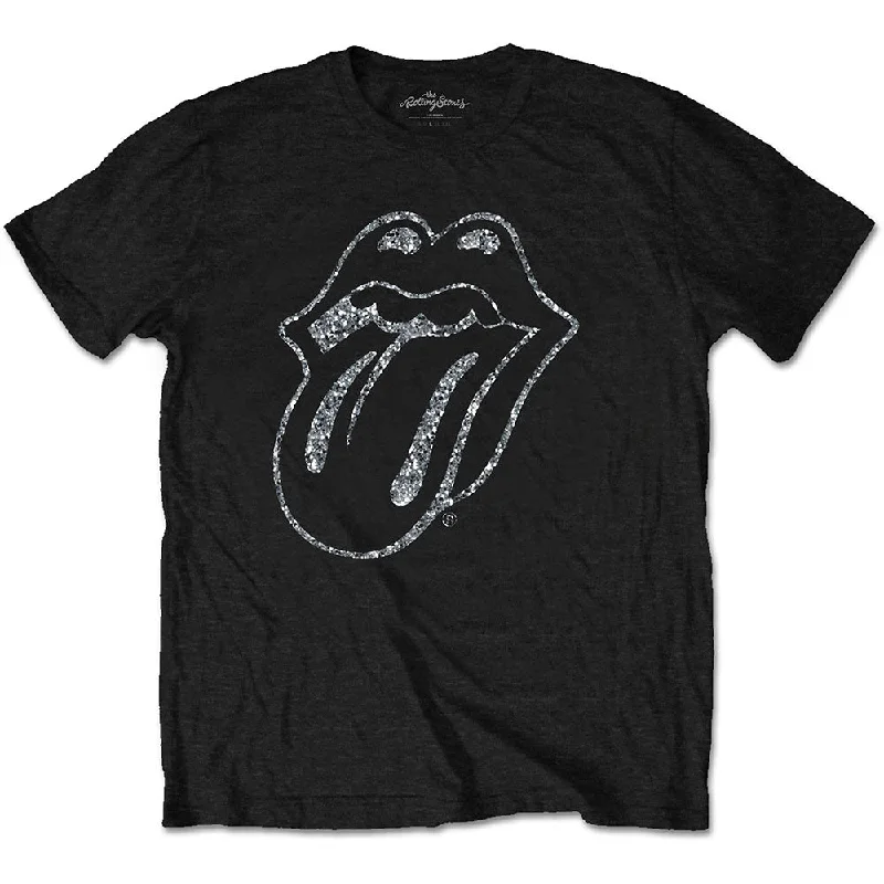 The Rolling Stones | Official Band T-Shirt | Tongue (Diamante) Welt Pockets Slit Pockets Flap Pockets The Rolling Stones | Official Band T-Shirt | Tongue (Diamante) Welt Pockets Slit Pockets Flap Pockets
