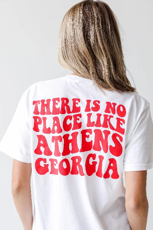 There Is No Place Like Athens Georgia Pocket Tee Iron Safe Non-Iron Wrinkle Free