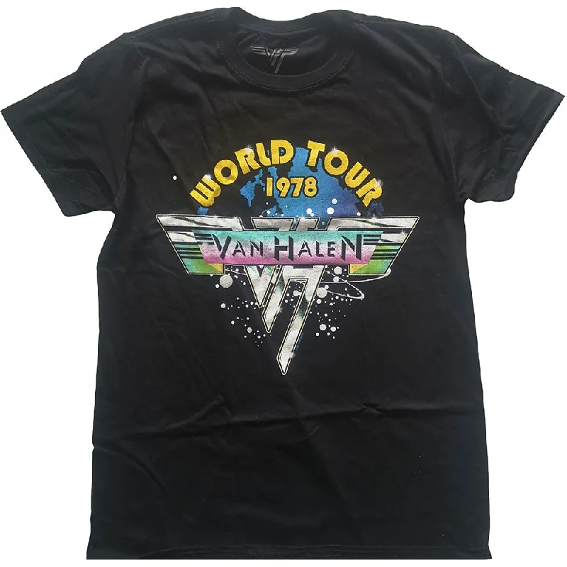 Van Halen | Official Band T-Shirt | World Tour '78 Full Colour Rayon Fabric Velvet Fabric Corduroy Fabric Van Halen | Official Band T-Shirt | World Tour '78 Full Colour Rayon Fabric Velvet Fabric Corduroy Fabric