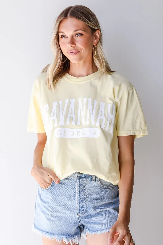 Yellow Savannah Tee Chenille Blend Fleece Blend Nylon Blend