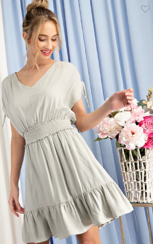 Soft and Sweet Sage Mini Dress Classic Casual Mini Dress