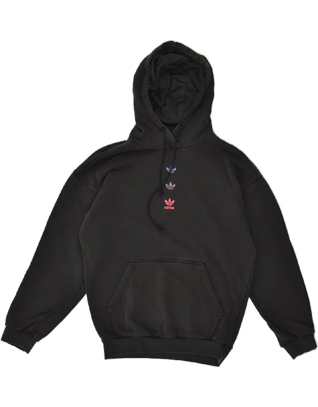 ADIDAS Womens Graphic Hoodie Jumper UK 6 XS Navy Blue Cotton Hoodie with Double Zipper Versatile Adjustable ADIDAS Womens Graphic Hoodie Jumper UK 6 XS Navy Blue Cotton Hoodie with Double Zipper Versatile Adjustable