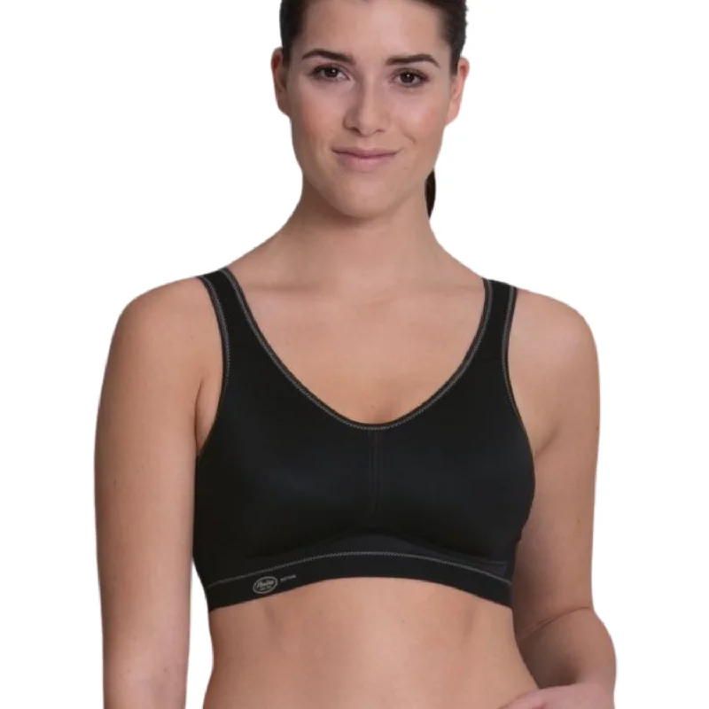 Anita Active Light and Firm Sports Bra, Black Full Coverage Bralette