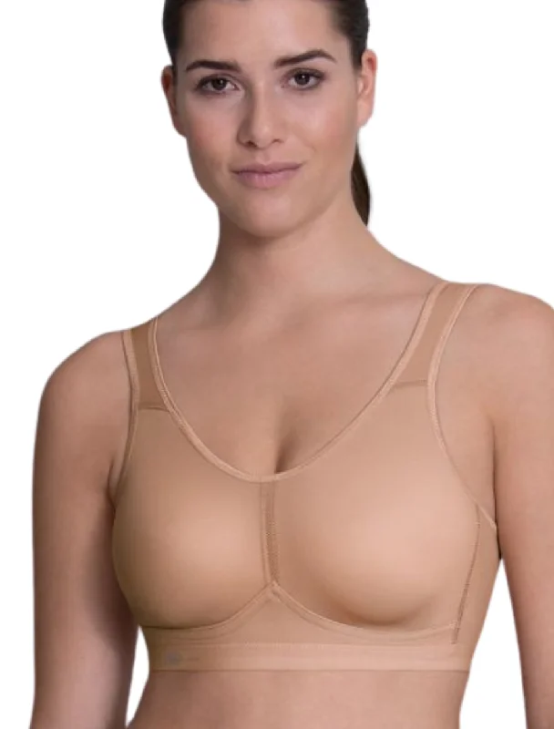 Anita Active Light & Firm Sports Bra, Deep Sand | Sand Anita Sports Bra Soft Stretch Bra