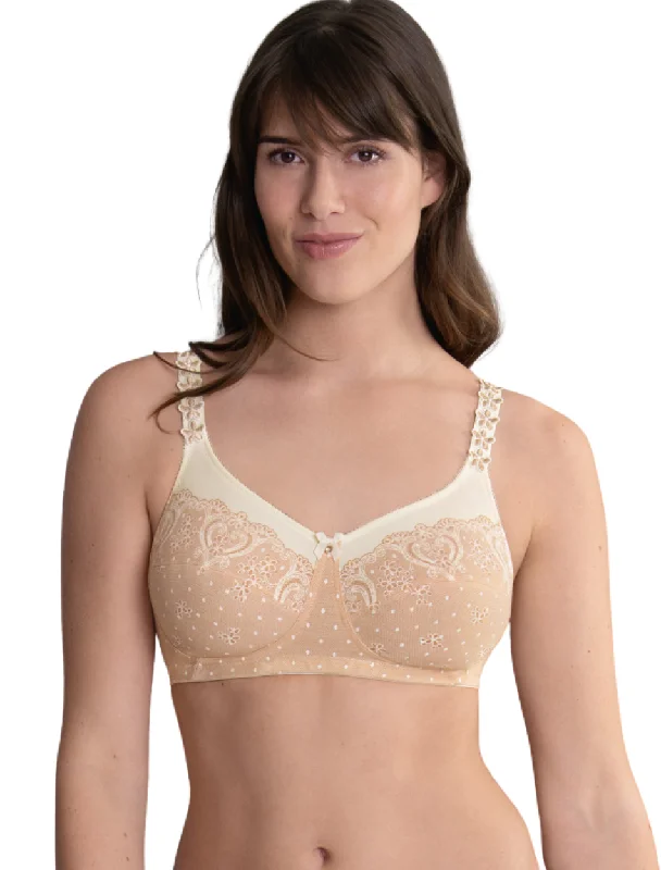 Anita Belvedere Mastectomy Bra Wireless Post Operative Bra, Powder Peach | Beige Anita Mastectomy Bra | Peach Anita Belvedere Post Mastectomy Bra Comfortable Lounge Bra