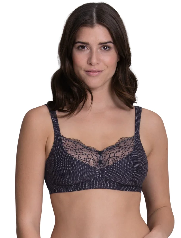 Anita Orely Mastectomy Bra Wireless Post Operative Bra, Black | Black Mastectomy Bra | Anita Orely Post Mastectomy Bra Sexy Lace Bralette