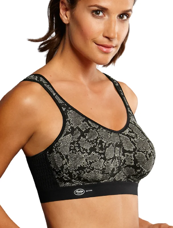 Anita Maximum Support Extreme control Wirefree Sports Bra, Python Floral Lace Bra