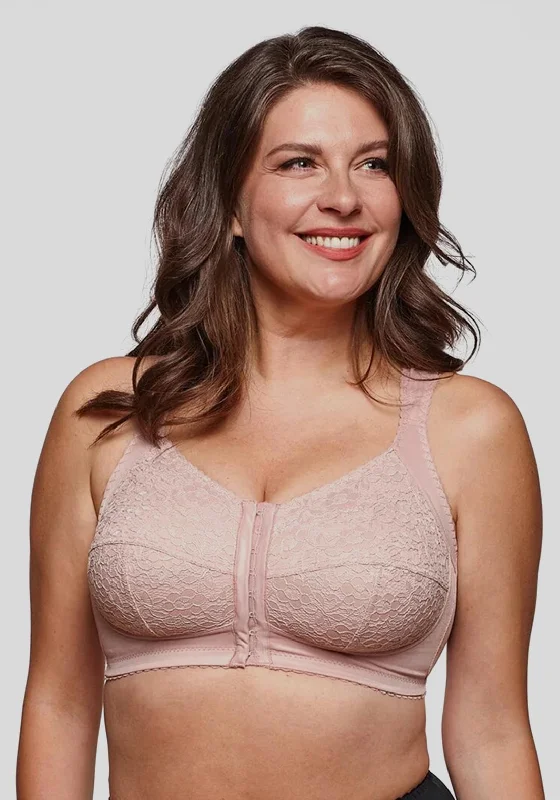 Kudreshov Lingerie Bona Front Fastening Wire Free Bra, Antique Rose Classic Wire-Free Bra
