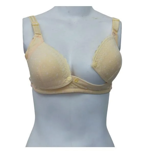 Buttoned Cups Feeding Bra Sporty Compression Bra