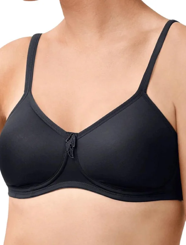 Amoena Lara Bra Wire Free Padded Mastectomy Bra, Black | Black Amoena Mastectomy Bra Cozy Wire-Free Bra