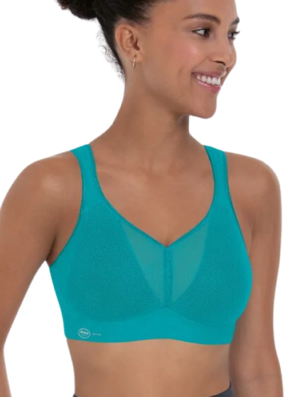 Anita Active Air Control Wirefree Padded Sports Bra, Peacock | Anita Sports Bras | Peacock Green Wirefree Sports Bra Versatile Bralette Set