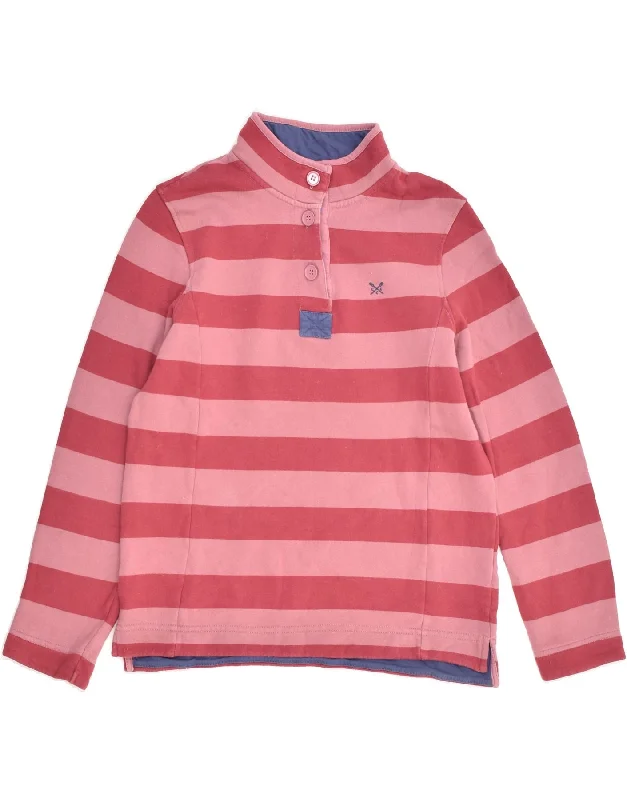 CREW CLOTHING Womens Button Neck Sweatshirt Jumper UK 12 Medium Pink Hoodie with Hem Fringe Bohemian Relaxed CREW CLOTHING Womens Button Neck Sweatshirt Jumper UK 12 Medium Pink Hoodie with Hem Fringe Bohemian Relaxed