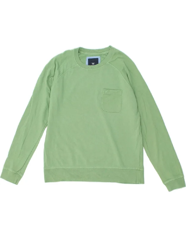 CREW CLOTHING Womens Sweatshirt Jumper UK 12 Medium Green Cotton Hoodie with Rolled Sleeves Casual Relaxed CREW CLOTHING Womens Sweatshirt Jumper UK 12 Medium Green Cotton Hoodie with Rolled Sleeves Casual Relaxed