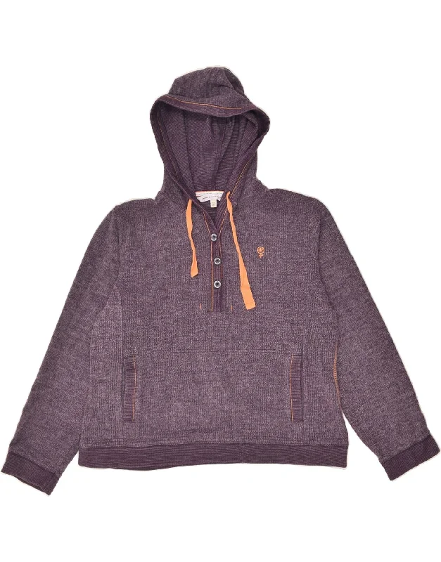 FAT FACE Womens Hoodie Jumper UK 16 Large Purple Cotton Hoodie with Ribbed Neckline Snug Warm FAT FACE Womens Hoodie Jumper UK 16 Large Purple Cotton Hoodie with Ribbed Neckline Snug Warm