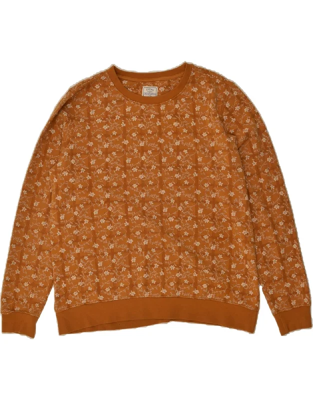 FAT FACE Womens Sweatshirt Jumper UK 16 Large Beige Floral Cotton Hoodie with Button Classic Timeless FAT FACE Womens Sweatshirt Jumper UK 16 Large Beige Floral Cotton Hoodie with Button Classic Timeless
