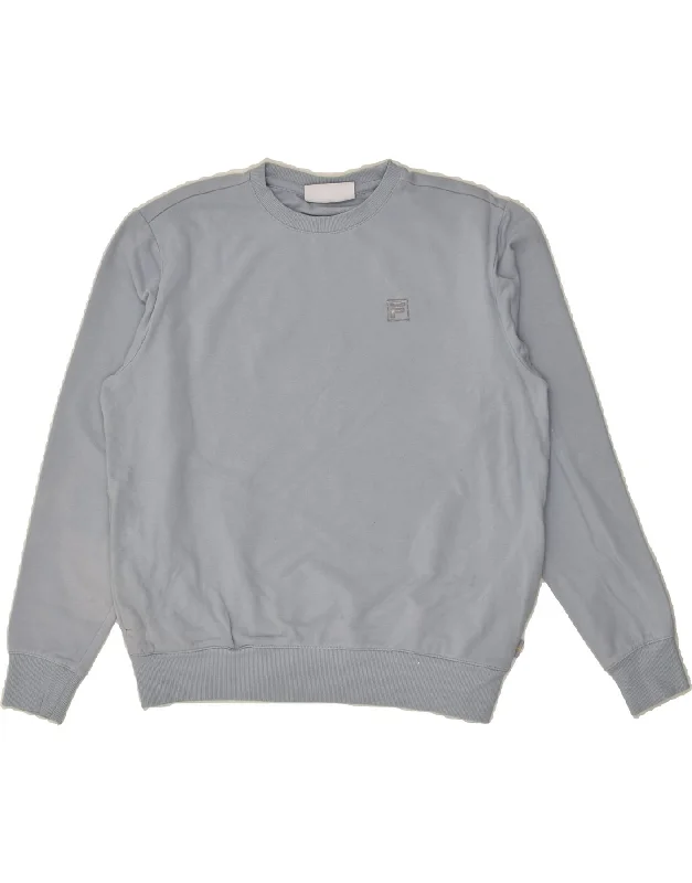 FILA Womens Sweatshirt Jumper IT 44 Medium Grey Cotton Hoodie with Toggle Buttons Decorative Unique FILA Womens Sweatshirt Jumper IT 44 Medium Grey Cotton Hoodie with Toggle Buttons Decorative Unique