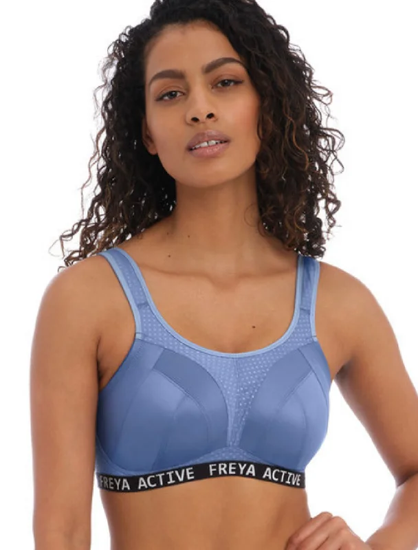 Freya Dynamic Non Wired Sports Bra, Denim | Freya Sports Bra Chic Lace Bra