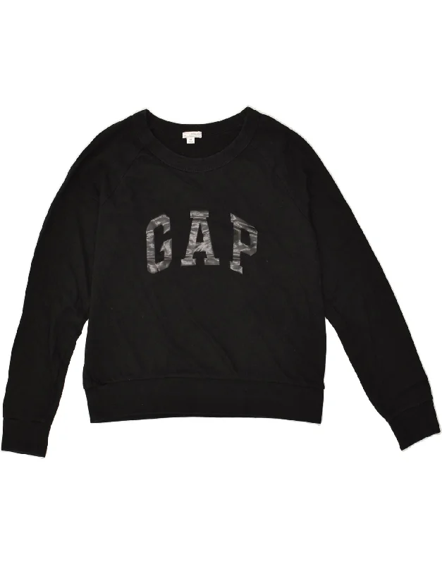 GAP Womens Graphic Sweatshirt Jumper UK 10 Small Black Cotton Hoodie with Gradient Ombre Colorful GAP Womens Graphic Sweatshirt Jumper UK 10 Small Black Cotton Hoodie with Gradient Ombre Colorful