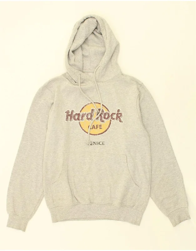 HARD ROCK CAFE Womens Venice Graphic Hoodie Jumper UK 14 Medium Grey Hoodie with Color Block Contrast Stylish HARD ROCK CAFE Womens Venice Graphic Hoodie Jumper UK 14 Medium Grey Hoodie with Color Block Contrast Stylish