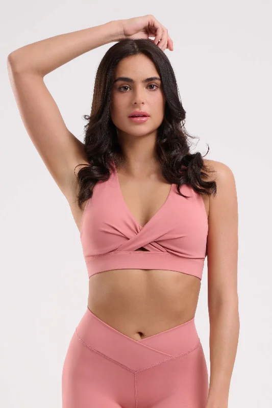 Iris Wrap Bra Watermelon Pink Soft Support Bra