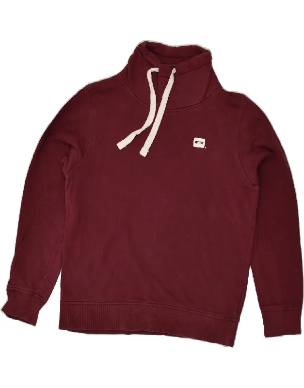 JACK & JONES Womens Sweatshirt Jumper UK 14 Medium Burgundy Cotton Hoodie with Oversized Fit Loose Comfortable JACK & JONES Womens Sweatshirt Jumper UK 14 Medium Burgundy Cotton Hoodie with Oversized Fit Loose Comfortable