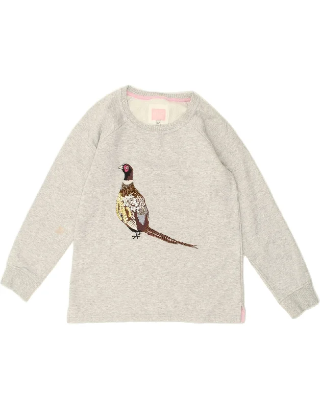 JOULES Womens Sweatshirt Jumper UK 6 XS Grey Animal Print Cotton Hoodie with Elastic Waist Stretchable Comfortable JOULES Womens Sweatshirt Jumper UK 6 XS Grey Animal Print Cotton Hoodie with Elastic Waist Stretchable Comfortable