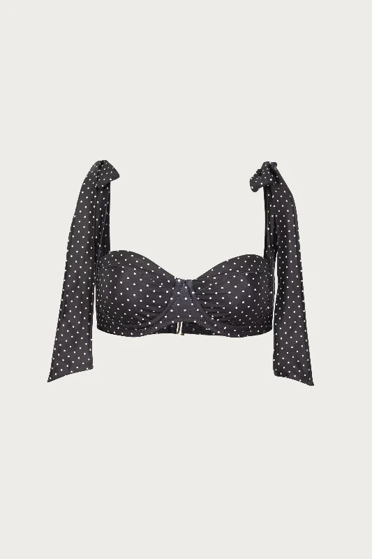 Lady Bra (Black Cream Polka Dot) Stretchy Full Coverage