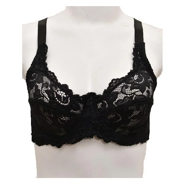 Net and Lace Embroidered Fancy Bra Trendy Lace Bra