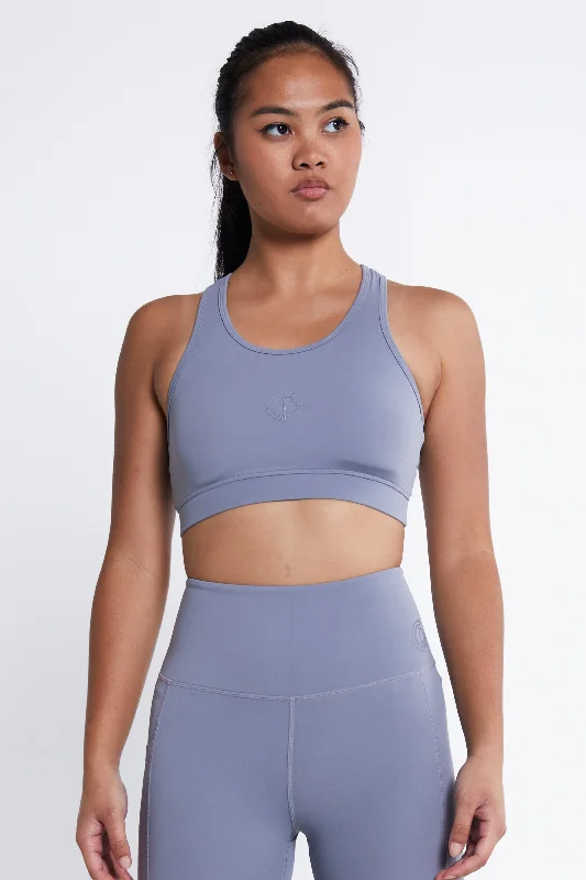 Power Training Bra - Grey Sexy Mesh Bra