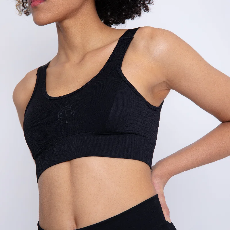 Rai V2.0 Seamless Sports Bra - Black Contour Bra Style