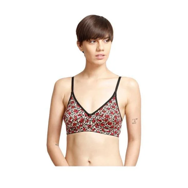 Refined Double Layered Printed Bra Soft Strapless Bra